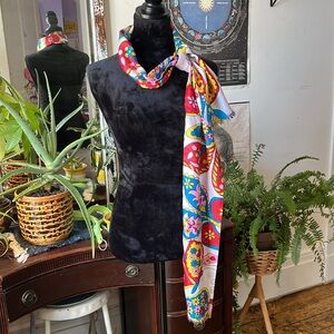 Vintage funky multicolored scarf